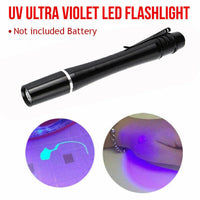 Mini UV 395nm Inspection Pen Torch Ultra Violet Flashlight Pocket Lamp Fluoresce