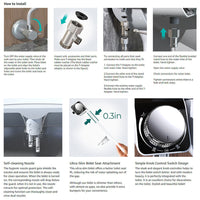 Toilet Bidet Seat Dual Nozzles Bidet Non Electric Toilet Water Sprayer Bathroom