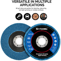 20 PCS 80 Grit Grinding Wheel 5'' 125MM Angle Grinder Flap Sanding Disc AU