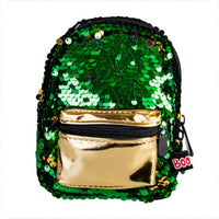 Gold Green Sequins BooBoo Backpack Mini