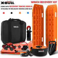 X-BULL Winch Recovery Kit Snatch Strap Off Road 4WD with Recovery Tracks Boards Gen 2.0