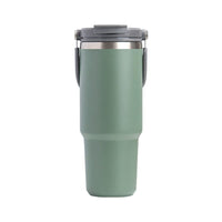 750ML Green Stainless Steel Travel Mug with Leak-proof 2-in-1 Straw and Sip Lid, Vacuum Insulated Coffee Mug for Car, Office, Perfect Gifts, Keeps Liquids Hot or Cold