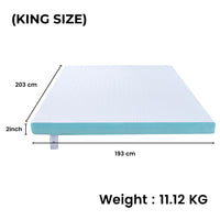 GOMINIMO Dual Layer Mattress Topper 2 inch with Gel Infused (King) GO-MTP-103