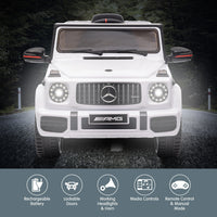 Mercedes Benz AMG G63 Licensed Kids Ride On Electric Car Remote Control - White