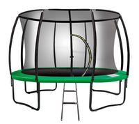 8ft Trampoline Free Ladder Spring Mat Net Safety Pad Cover Round Enclosure Green