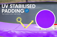 8ft Trampoline Free Ladder Spring Mat Net Safety Pad Cover Round Enclosure Purple