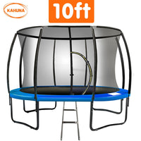 10ft Trampoline Free Ladder Spring Mat Net Safety Pad Cover Round Enclosure Blue