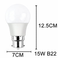 2 PCS 220V 15W  NEW LED Radar Sensor Motion Bulb E27 B22 Smart Security Light Lamp Globe Bulb