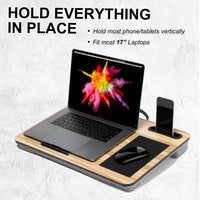 Lap Desk Laptop Stand Phone Tablet Holder Mousepad Cushioned Lapdesk ACACIA MAPLE