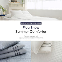 Saesom Flua Snow Comforter Set Double Cool Quilt Bedspread BLUE