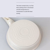 Sauce Pot Frying Pan w/ a Lid Set Non-Stick Stone Induction IH Frypan 16cm PINK
