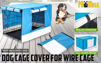 Cage Cover Enclosure for Wire Dog Cage Crate 30in BLUE