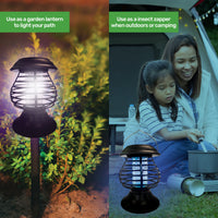 SAS Pest Control Solar LED Light/Insect Zapper Lanterns Recharging Battery