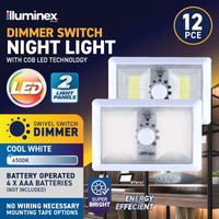 illuminex 12PCE 200 Lumen LED Dimmer Switch Lights 2 Light Panels Mountable