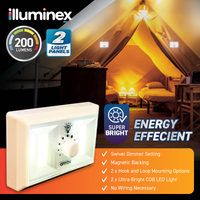illuminex 12PCE 200 Lumen LED Dimmer Switch Lights 2 Light Panels Mountable