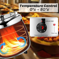 10L Restaurant Electric Buffet Food Warmer Commercial Food Warmers Soup Warmer Silver