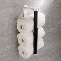 Kitchen Paper Holder Under Cabinet Screw Wall Mount Adhesive Paper Towel Holder Rectangle Silver