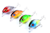 4x 5.5cm Popper Crank Bait Fishing Lure Lures Surface Tackle Saltwater