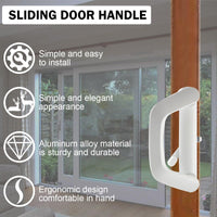 Sliding Patio Door Handle Set Mortise Lock Suitable for Sliding Glass Patio Door Keyed White