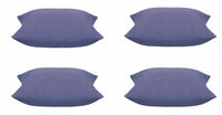 Pack of 4 Elements Indigo Blue Base Colour Square Cushion Covers