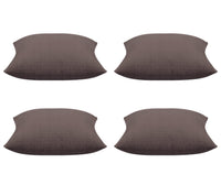 Pack of 4 Elements Stone Brown Solid Base Colour Square Cushion Covers