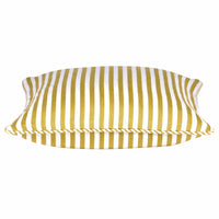 Pack of 4 Dandi Mustard Yellow & White Striped Square Cushion Covers 40x40cm