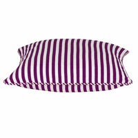 Pack of 4 Dandi Fuchsia Plum Purple & White Striped Square Cushion Covers 40x40cm