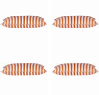 Pack of 4 Dandi Orange & White Rectangle Cushion Covers