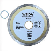 2x Wet Diamond Cutting Disc 105mm 4.0" Saw Blade Wheel Bore 20mm Continuous Tile