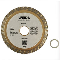 2x 105mm Turbo Diamond Cutting Disc Dry Wet 4" Circular Saw Blade 2*7mm 20/16mm