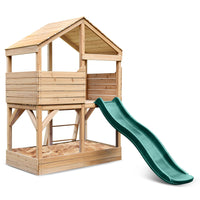 Kids Bentley Cubby House with 1.8m Green Slide