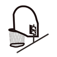 Kids Swish Trampoline Basketball Ring with Bracket for Hyperjump Rectangular Trampoline