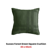 Bianca Sussex Square Forest Greenn Filled Cushion