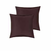 PepperMIll Satin European Pillowcases ( Pair ) CHOCOLATE