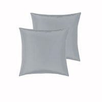 PepperMIll Satin European Pillowcases ( Pair ) SILVER