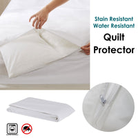 Stain/ Water Resistant Quilt Protector Queen