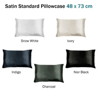 Invitation Satin Standard Pillowcase Indigo