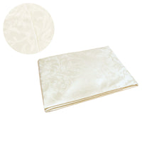 Damask Jacquard Polyester Tablecloth 180cm Round Spring Cream