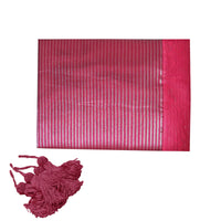 Hoydu Stera Stripe Organza Square Tablecloth Fuschia 130x130cm