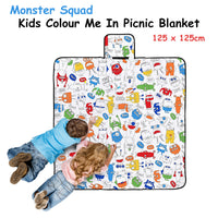 Monster Squad Colour Me In Picnic Blanket 125 x 125 cm