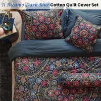 PIP Studio Il Ricamo Dark Blue Cotton Quilt Cover Set King