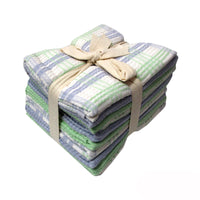 Set of 10 Sienna Cotton Tea Towels 45 x 70 cm Blue Green
