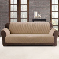 Custom Fit Sofa Cover Protector Two Seater Dark Flax (Latte)