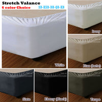 Apartmento Stretch Valance Flax (Latte) SINGLE
