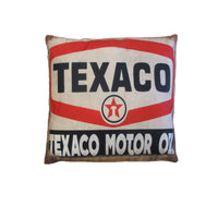 Australian Mancave Retro Cushion Texaco Motor Oil 40 x 40 cm