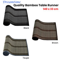 Dreamtime Bamboo Table Runner 140 x 33cm Taupe