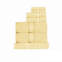 Kingtex 550gsm Cotton 7 Pce Towel Set Yellow