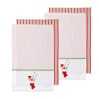 Ladelle Set of 4 Aussie Stocking Kitchen / Cleaning 100% Cotton Tea Towels 45 x 70 cm