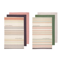 Ladelle Set of 6 Sanctuary Cotton Kitchen Tea Towels 50 x 70 cm Mix
