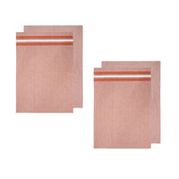 Ladelle Culinary Terracotta Cotton Set of 4 Jumbo Kitchen Towels 60 x 80 cm